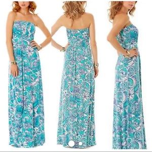 Lilly Pulitzer Strapless Maxi Dress
